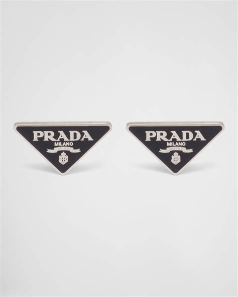 prada men earrings|Prada symbole earrings.